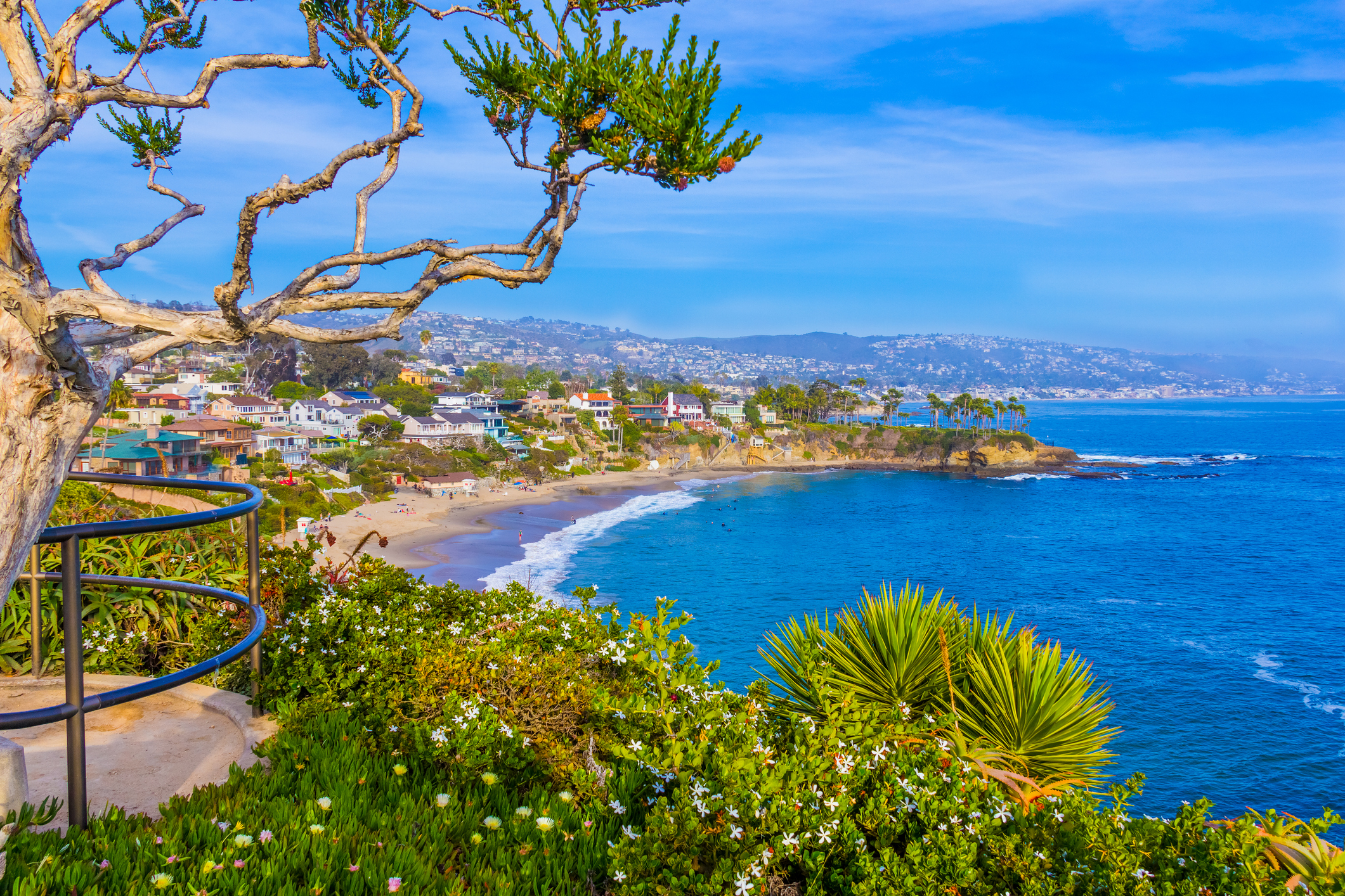 Beach and surf of Laguna Beach, California